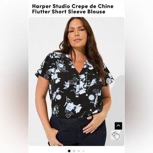 Flutter Short Sleeve Blouse